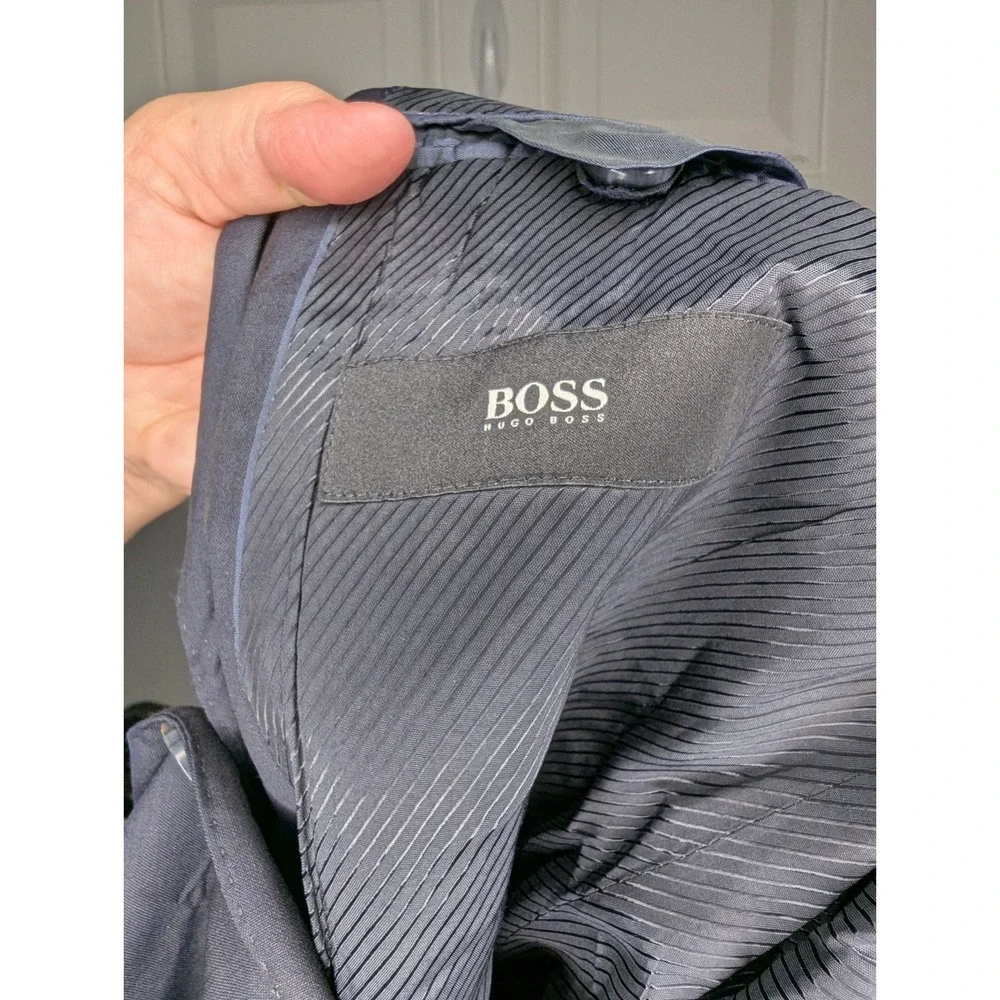 Boss Hugo Boss The James3 Sharp5 Suit Jacket 38R Navy Blue 100% Virgin Wool